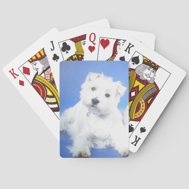 Väster Highland White Terrier Hund Spelkort (Baksidan)