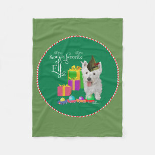 Väster Highland White Terrier Jul Elf Fleecefilt