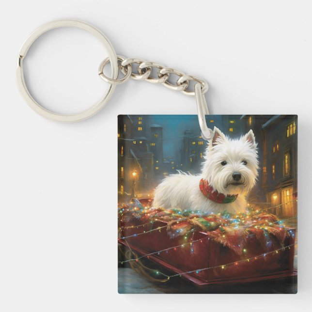 Väster Highland White Terrier Jul Festive (Framsidan)