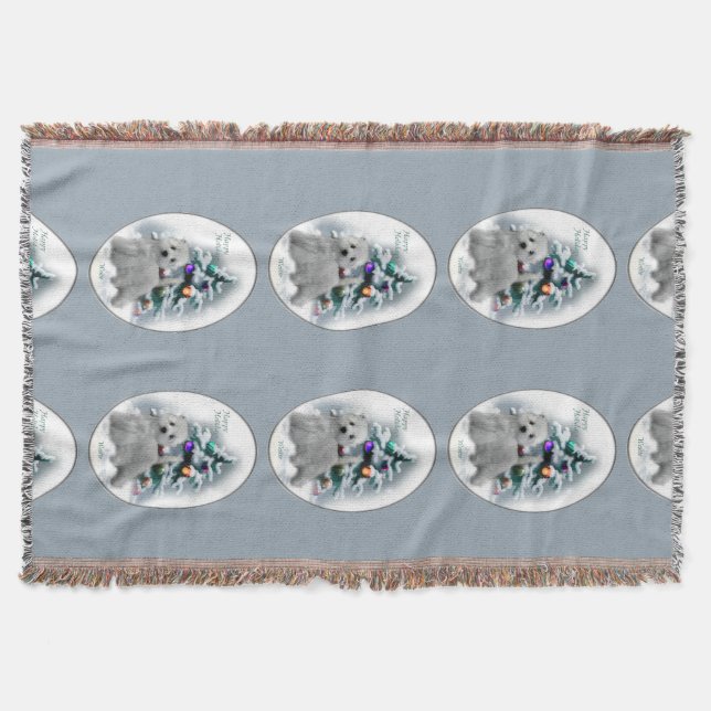 Väster Highland White Terrier jul Filt (Framsidan)