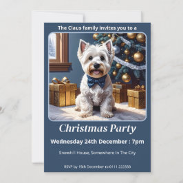 Väster Highland White Terrier jul Inbjudningar