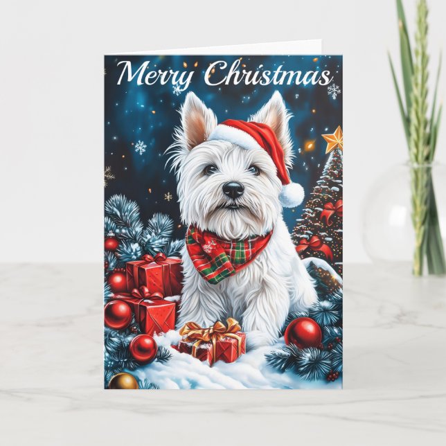 Väster Highland White Terrier jul Kort (Framsida)