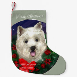 Väster Highland White Terrier jul Liten Julstrumpa