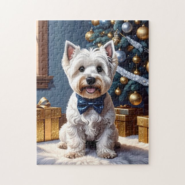 Väster Highland White Terrier jul Pussel (Vertikal)