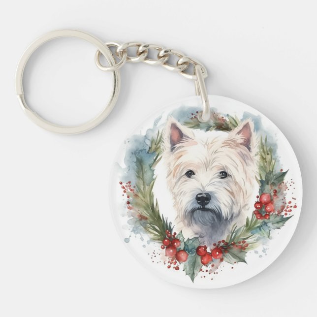 Väster Highland White Terrier-julfransfrand (Framsidan)