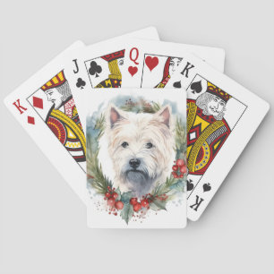 Väster Highland White Terrier-julfransfrand Casinokort