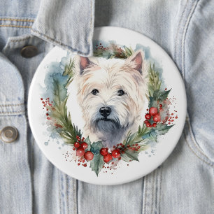 Väster Highland White Terrier-julfransfrand Knapp