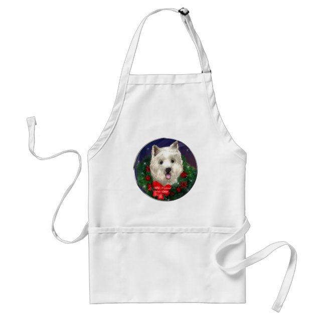 Väster Highland White Terrier-julgåvor Förkläde (Framsidan)