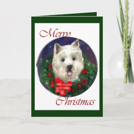 Väster Highland White Terrier-julgåvor Helgkort