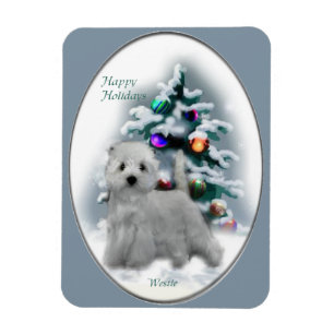 Väster Highland White Terrier-julgåvor Holida Magnet
