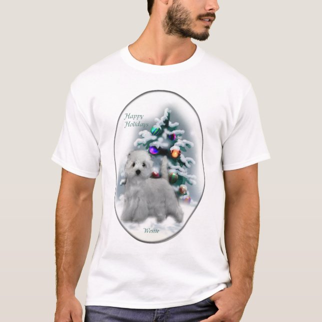 Väster Highland White Terrier-julgåvor T-shirt (Framsida)