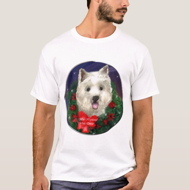 Väster Highland White Terrier-julgåvor T-shirt (Framsida)