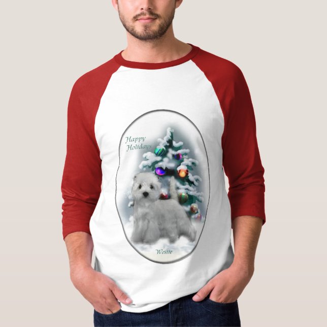 Väster Highland White Terrier-julgåvor Tee Shirt (Framsida)