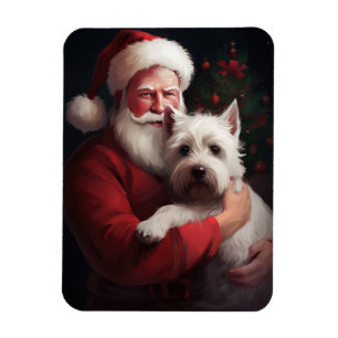 Väster Highland White Terrier Jultomten jul Magnet