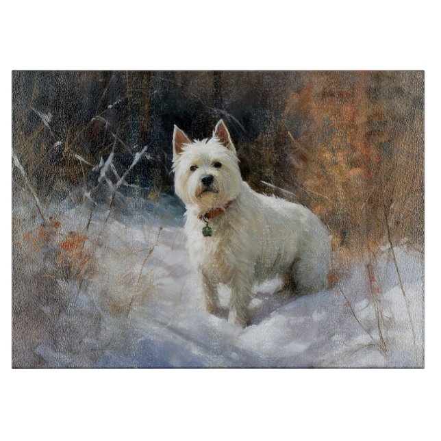 Väster Highland White Terrier Låt det snöa jul (Framsidan)