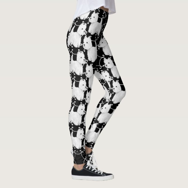 Väster Highland White Terrier Leggings (Höger)