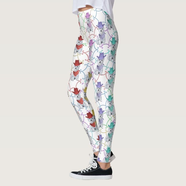 Väster Highland White Terrier Leggings (Vänster)