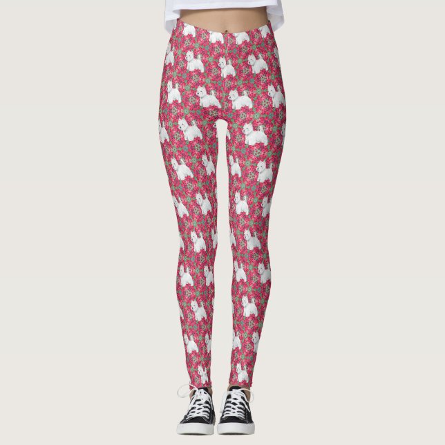 Väster Highland White Terrier Leggings (Framsida)