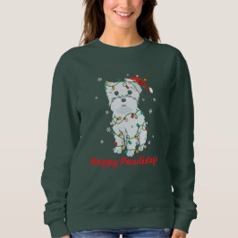Väster Highland White Terrier Lycklig Pawlidays T Shirt