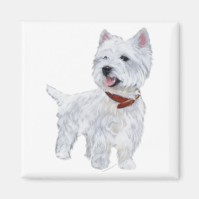 Väster Highland White Terrier Magnet (Framsidan)