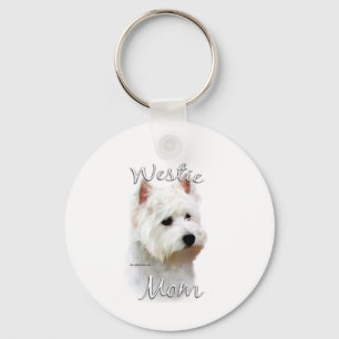 Väster Highland White Terrier Mamma 2 Nyckelring
