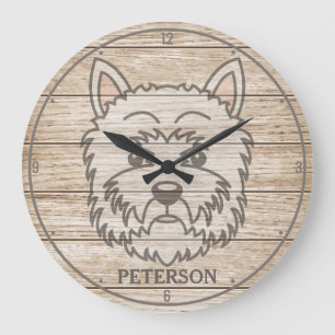 Väster Highland White Terrier NAMN Westie Puppy Hu Stor Klocka