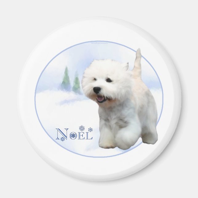 Väster Highland White Terrier Noel - Magnet (Framsidan)