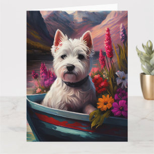 Väster Highland White Terrier på Boat Kort