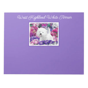 Väster Highland White Terrier Painting Hund Art-an Anteckningsblock