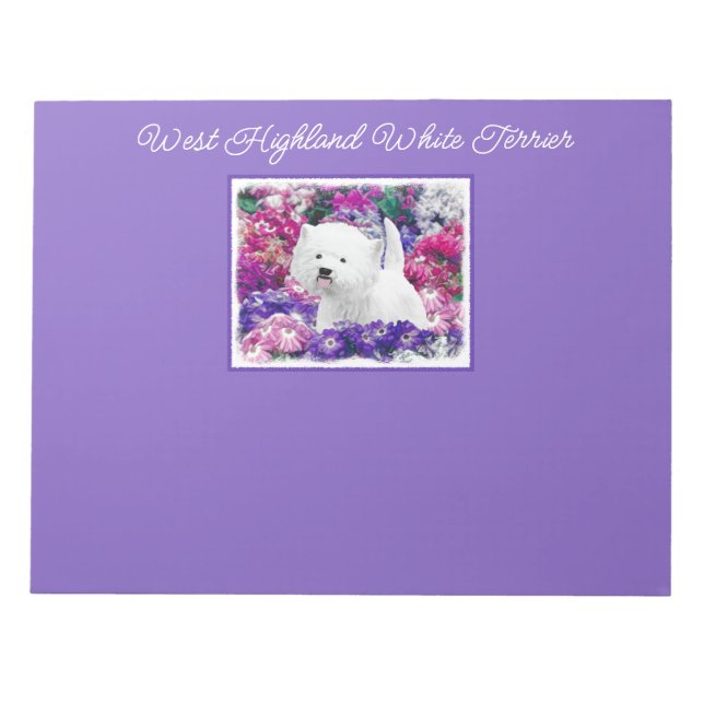 Väster Highland White Terrier Painting Hund Art-an Anteckningsblock (Framsida)