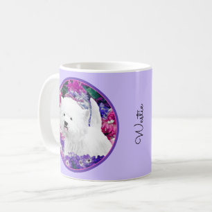 Väster Highland White Terrier Painting Hund Art Kaffemugg