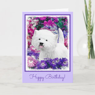 Väster Highland White Terrier Painting Hund Art Kort