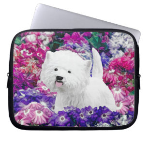 Väster Highland White Terrier Painting Hund Art Laptop Fodral