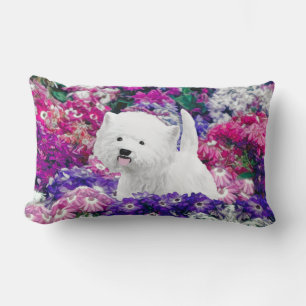 Väster Highland White Terrier Painting Hund Art Lumbarkudde
