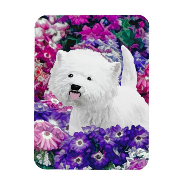 Väster Highland White Terrier Painting Hund Art Magnet (Vertikal)