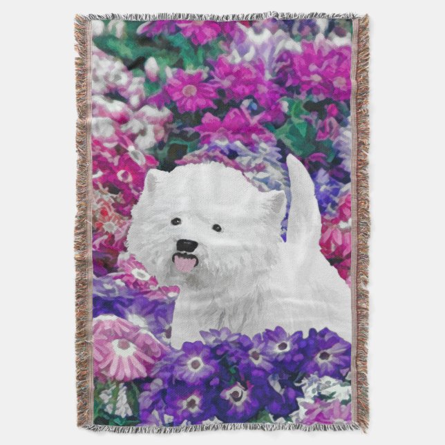Väster Highland White Terrier Painting Hund Art Mysfilt (Framsidan Vertikal)