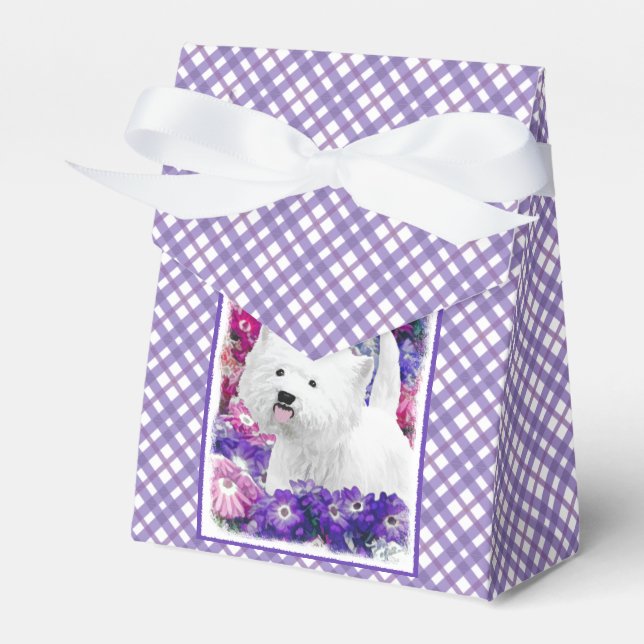Väster Highland White Terrier Painting Hund Art Presentaskar (Framsidan Sidan)