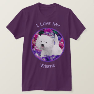 Väster Highland White Terrier Painting Hund Art T Shirt