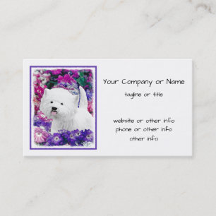 Väster Highland White Terrier Painting Hund Art Visitkort