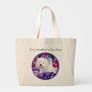 Väster Highland White Terrier Painting Westie Hund Jumbo Tygkasse