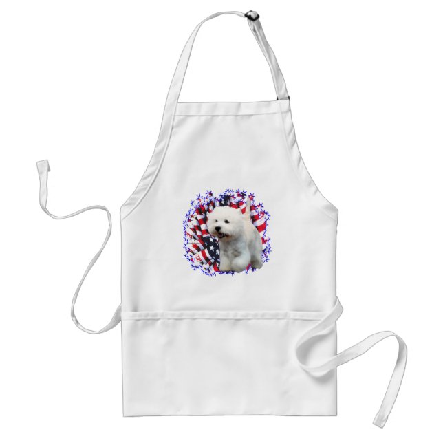 Väster Highland White Terrier Patriot Förkläde (Framsidan)