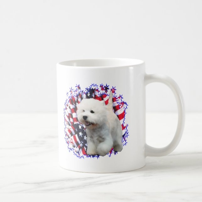 Väster Highland White Terrier Patriot Kaffemugg (Höger)
