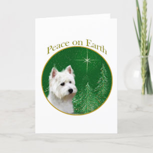 Väster Highland White Terrier Peace Helgkort
