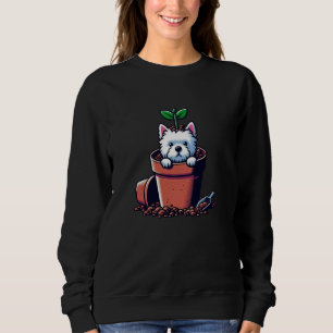 Väster Highland White Terrier Planter Hund T Shirt