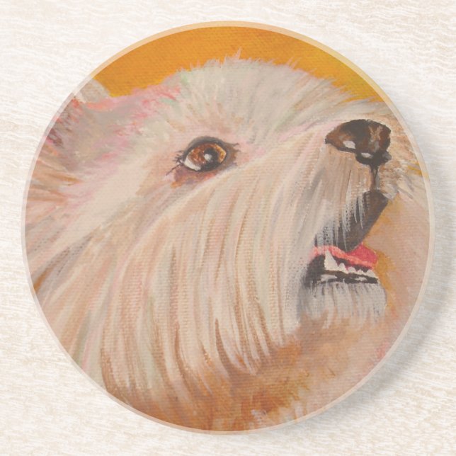 Väster Highland White Terrier Porträtt Underlägg (Framsidan)