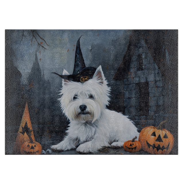 Väster Highland White Terrier Pumpkin Halloween (Framsidan)