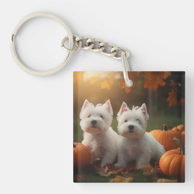 Väster Highland White Terrier Puppy Autumn Pumpkin (Framsidan)