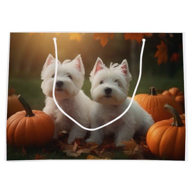 Väster Highland White Terrier Puppy Autumn Pumpkin (Framsidan)