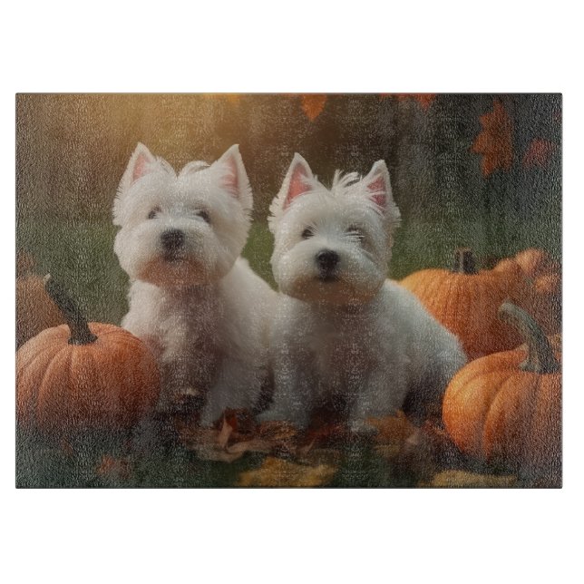 Väster Highland White Terrier Puppy Autumn Pumpkin (Framsidan)