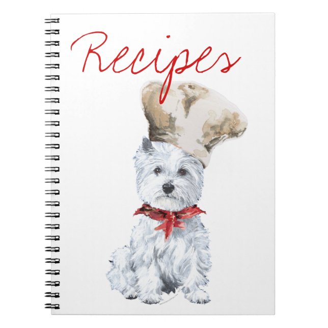 Väster Highland White Terrier Recipe Bok Anteckningsbok (Framsidan)